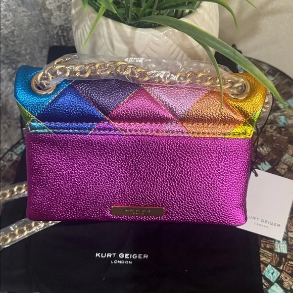 ❤️❤️❤️🍇Host Pick❤️❤️🩷🍇Kurt Geiger Rainbow Quilted Shoulder Bag - Picture 13 of 17
